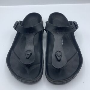 Birkenstock Gizeh EVA Women's Sandals Black Rubber Flip Flops - Size 39